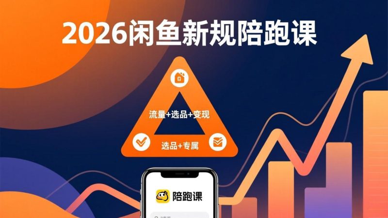2026闲鱼高阶陪跑课全新上线，带你吃透新规玩转选品流量，从零搭建稳定变现盈利体系-一人公司创业项目 - 淘金吧