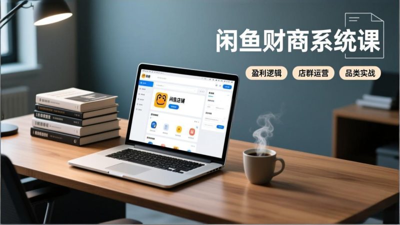 闲鱼财商系统课：从盈利逻辑、店群运营到品类实战，实现稳定月入过万-一人公司创业项目 - 淘金吧