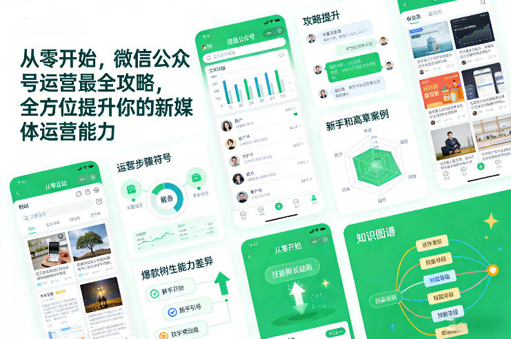 从零开始，微信公众号运营最全攻略，全方位提升你的新媒体运营能力-一人公司创业项目 - 淘金吧