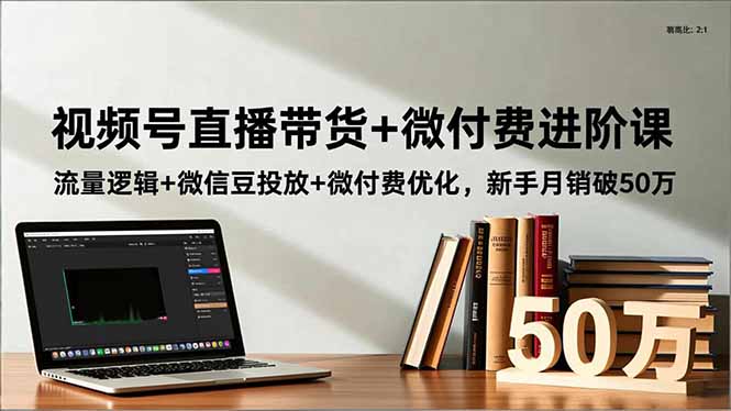视频号直播带货+微付费进阶课：流量逻辑+微信豆投放+微付费优化，新手月销破50万-一人公司创业项目 - 淘金吧