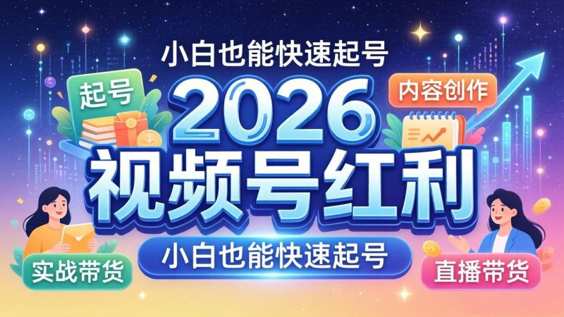 2026视频号红利实战营，大佬亲授起号、内容、直播、IP、投流、私域、矩阵全套落地打法-一人公司创业项目 - 淘金吧
