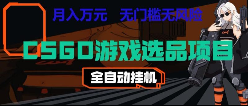 CSGO游戏自动扫货项目，全自动运行，月入1W，无风险，长期稳定可以做【揭秘】-一人公司创业项目 - 淘金吧