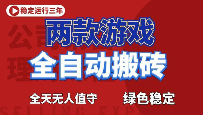 海外游戏全自动搬砖，日入1k+，全天无人值守，绿色稳定！【揭秘】-一人公司创业项目 - 淘金吧