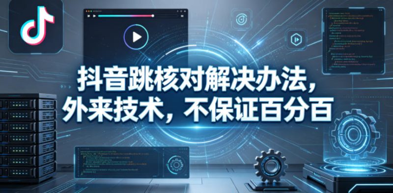 抖音跳核对解决办法，外来技术，不保证百分百-一人公司创业项目 - 淘金吧