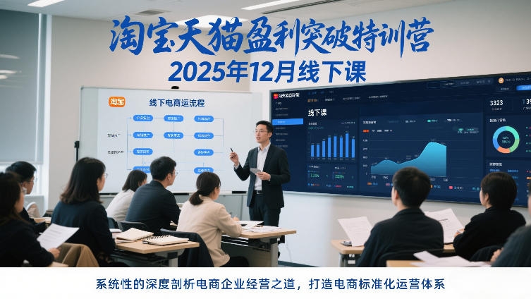 淘宝天猫盈利突破特训营25年12月线下课，系统性的深度剖析电商企业经营之道，打造电商标准化运营体系-一人公司创业项目 - 淘金吧