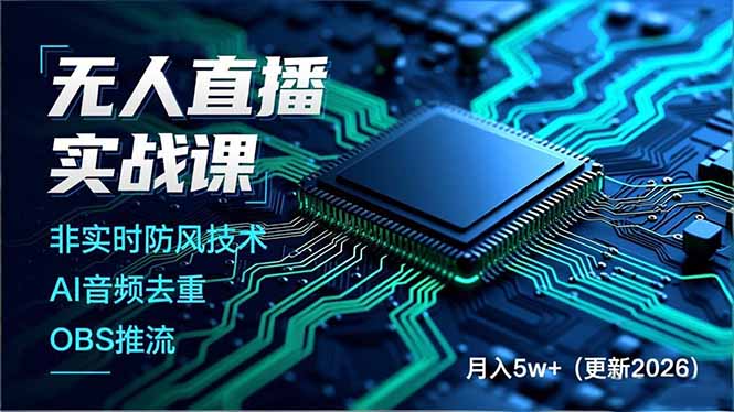 无人直播实战课(更新4月20-一人公司创业项目 - 淘金吧