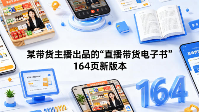 某带货主播出品的《直播带货电子书》164页新版本-一人公司创业项目 - 淘金吧