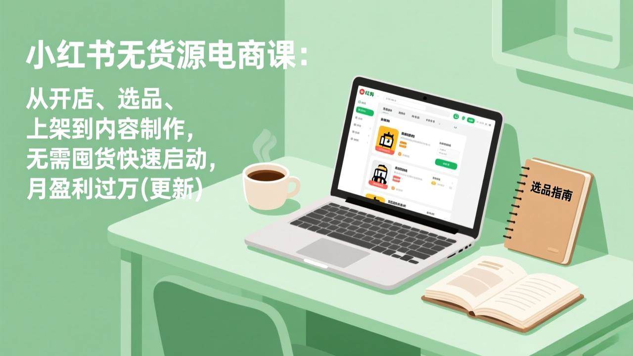 (19512期)小红书无货源电商课(7月更新):从开店、选品、上架到内容制作,无需囤货快速启动,月盈利过万 (19512期)小红书无货源电商课(7月更新):从开店、选品、上架到内容制作,无需囤货快速启动,月盈利过万
